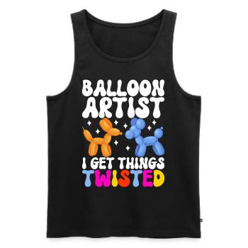 Balloon Animal Balloon Twisting - Men's Premium Organic Tank Top - black - Front - Michal (187cm)