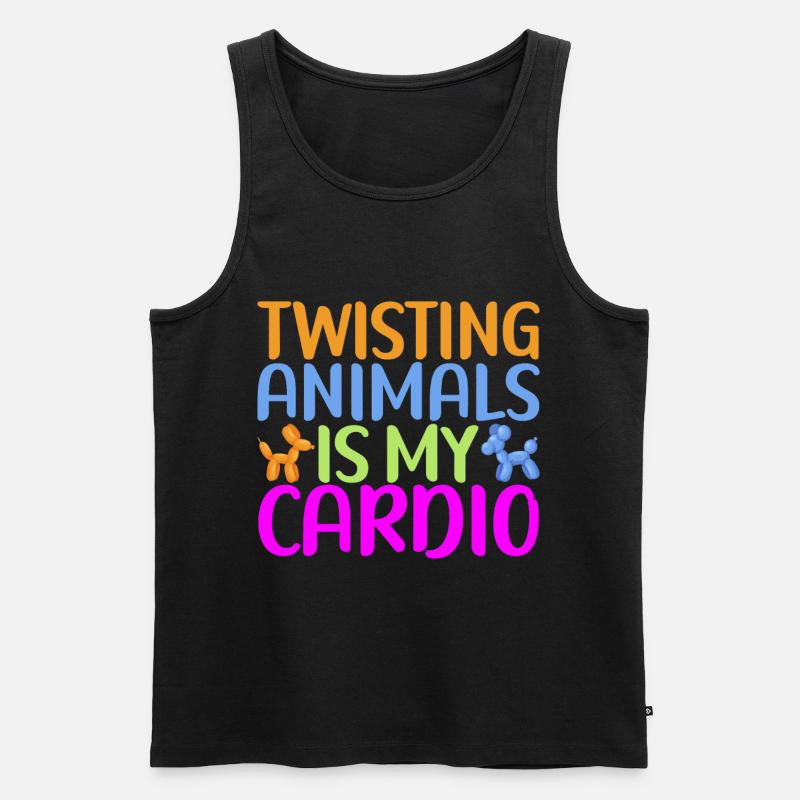 Ballontier Balloon Twisting - Männer Premium Bio Tank Top - Schwarz