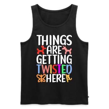 Balloon Animal Balloon Twisting - Men's Premium Organic Tank Top - black - Front - Michal (187cm)