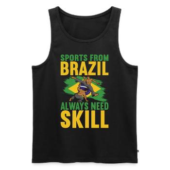 Capoeira Capoeirista - Men's Premium Organic Tank Top - black - Front - Michal (187cm)