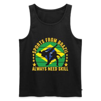 Capoeira Capoeirista - Men's Premium Organic Tank Top - black - Front - Michal (187cm)