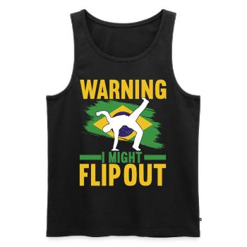 Capoeira Capoeirista - Men's Premium Organic Tank Top - black - Front - Michal (187cm)