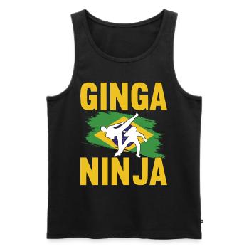 Capoeira Capoeirista - Men's Premium Organic Tank Top - black - Front - Michal (187cm)
