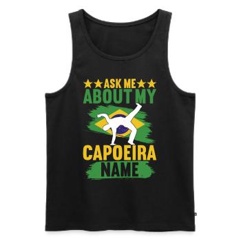 Capoeira Capoeirista - Men's Premium Organic Tank Top - black - Front - Michal (187cm)
