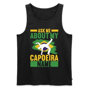 Capoeira Capoeirista - Men's Premium Organic Tank Top - black - Front - Michal (187cm)