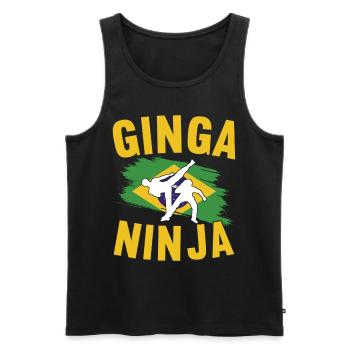Capoeira Capoeirista - Men's Premium Organic Tank Top - black - Front - Michal (187cm)