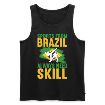 Capoeira Capoeirista - Men's Premium Organic Tank Top - black - Front - Michal (187cm)
