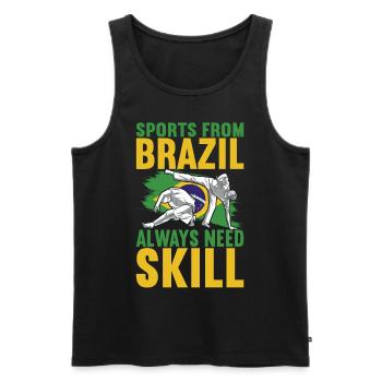 Capoeira Capoeirista - Men's Premium Organic Tank Top - black - Front - Michal (187cm)