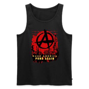 Punk Revival T-shirt punk politique - Débardeur bio Premium Homme - noir - Devant - Michal (187cm)