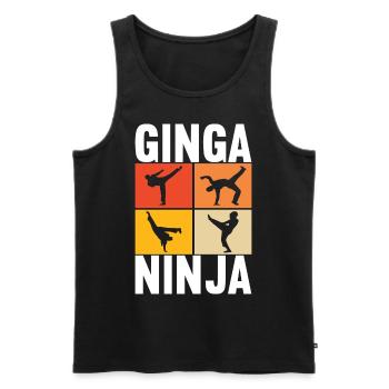 Capoeira Capoeirista - Men's Premium Organic Tank Top - black - Front - Michal (187cm)