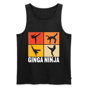 Capoeira Capoeirista - Men's Premium Organic Tank Top - black - Front - Michal (187cm)