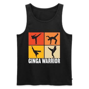 Capoeira Capoeirista - Men's Premium Organic Tank Top - black - Front - Michal (187cm)