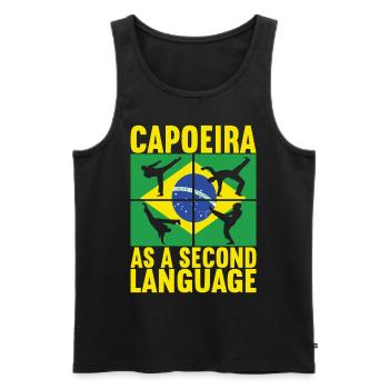 Capoeira Capoeirista - Männer Premium Bio Tank Top - Schwarz - Vorne - Michal (187cm)