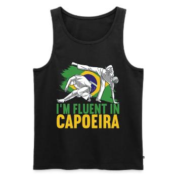 Capoeira Capoeirista - Männer Premium Bio Tank Top - Schwarz - Vorne - Michal (187cm)