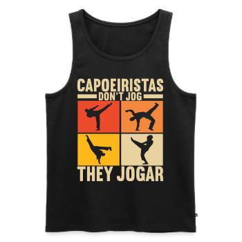 Capoeira Capoeirista - Men's Premium Organic Tank Top - black - Front - Michal (187cm)