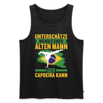 Capoeira Capoeirista - Männer Premium Bio Tank Top - Schwarz - Vorne - Michal (187cm)