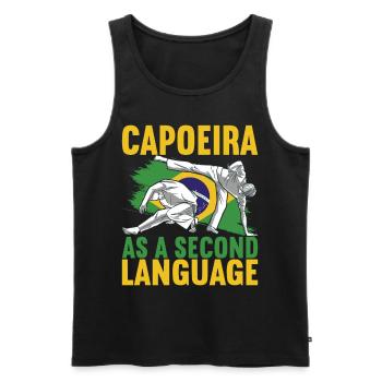 Capoeira Capoeirista - Men's Premium Organic Tank Top - black - Front - Michal (187cm)