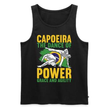 Capoeira Capoeirista - Men's Premium Organic Tank Top - black - Front - Michal (187cm)