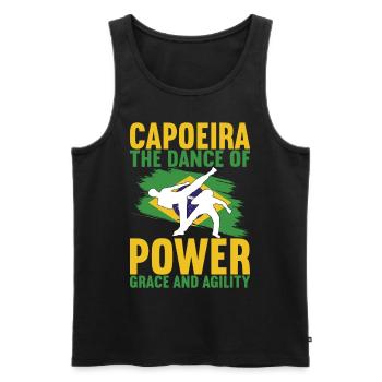 Capoeira Capoeirista - Men's Premium Organic Tank Top - black - Front - Michal (187cm)