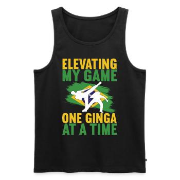 Capoeira Capoeirista - Männer Premium Bio Tank Top - Schwarz - Vorne - Michal (187cm)