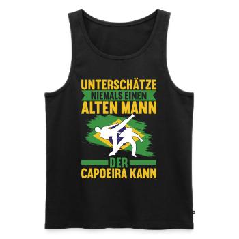 Capoeira Capoeirista - Men's Premium Organic Tank Top - black - Front - Michal (187cm)