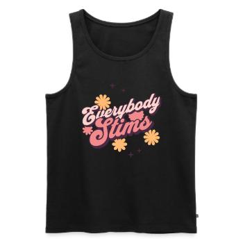 Hippie Neurodiversity Everybody Stims Tee - Men's Premium Organic Tank Top - black - Front - Michal (187cm)