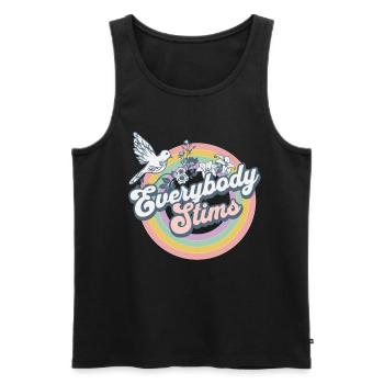 Hippie Neurodiversity Everybody Stims Tee - Men's Premium Organic Tank Top - black - Front - Michal (187cm)
