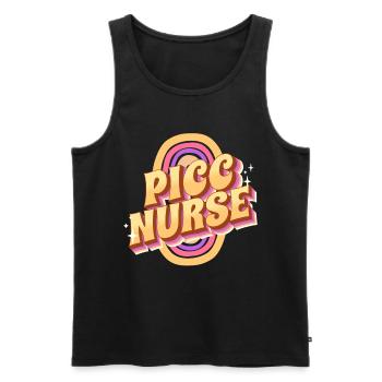 Picc Nurse Dedicated Care T-shirt - Débardeur bio Premium Homme - noir - Devant - Michal (187cm)
