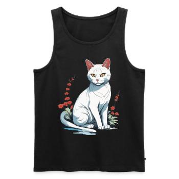 Hauskatzen Besitzer Niedliche Katze Katzen Dame - Männer Premium Bio Tank Top - Schwarz - Vorne - Michal (187cm)