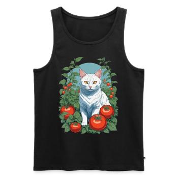 Garden Cat Cute Pet Love - Men's Premium Organic Tank Top - black - Front - Michal (187cm)