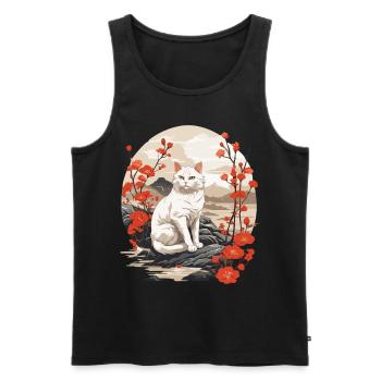Asiatische Katze Niedliche Katzen Dame Besitzer - Männer Premium Bio Tank Top - Schwarz - Vorne - Michal (187cm)