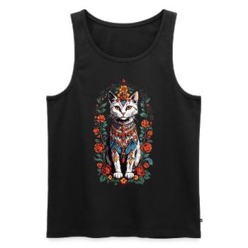 Chat mexicain Chat Mignon Chat Domestique Propriétaire - Débardeur bio Premium Homme - noir - Devant - Michal (187cm)