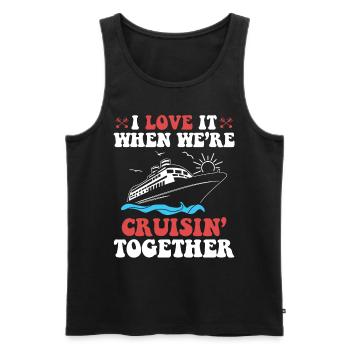 Family Love Cruisin' Together T-shirt - Männer Premium Bio Tank Top - Schwarz - Vorne - Michal (187cm)
