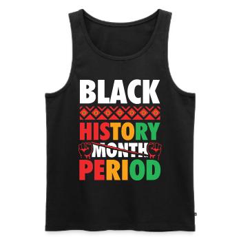 Monat der schBlack History Period Essential Tee - Männer Premium Bio Tank Top - Schwarz - Vorne - Michal (187cm)