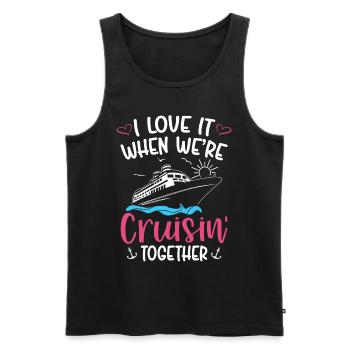 Family Love Cruisin' Together T-shirt - Männer Premium Bio Tank Top - Schwarz - Vorne - Michal (187cm)