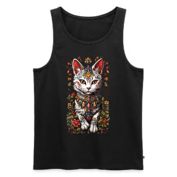 Mexikanische Katze Niedliche Katzen Dame Besitzer - Männer Premium Bio Tank Top - Schwarz - Vorne - Michal (187cm)
