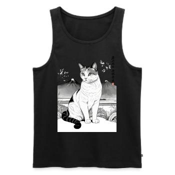 Hauskatzen Besitzer Niedliche Katze Katzen Dame - Männer Premium Bio Tank Top - Schwarz - Vorne - Michal (187cm)