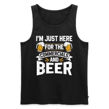 Halbzeit-werbespots Und Bier-t-shirt - Männer Premium Bio Tank Top - Schwarz - Vorne - Michal (187cm)