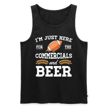 Halbzeit-werbespots Und Bier-t-shirt - Männer Premium Bio Tank Top - Schwarz - Vorne - Michal (187cm)