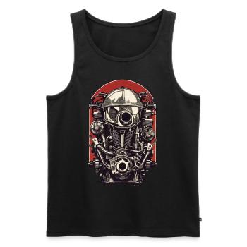 Motor Engineer Motor Vehicle Mechanic Vintage - Men's Premium Organic Tank Top - black - Front - AI Model Male 178 light (178cm)