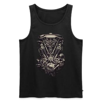 Motor Engineer Motor Vehicle Mechanic Vintage - Men's Premium Organic Tank Top - black - Front - AI Model Male 178 light (178cm)