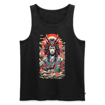 Ästhetische Yokai Oni Vintage Japan Streetwear - Männer Premium Bio Tank Top - Schwarz - Vorne - Michal (187cm)