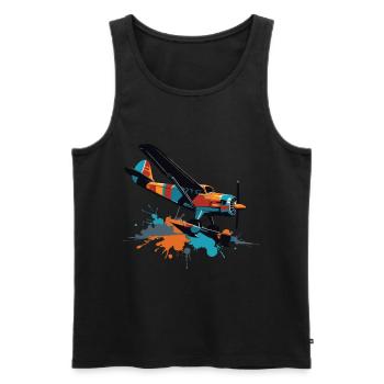 Model Airplane Pilot Airplane Hobby Airplane - Men's Premium Organic Tank Top - black - Front - Michal (187cm)