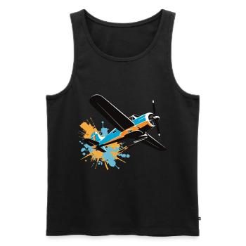 Model Airplane Pilot Airplane Hobby Design - Men's Premium Organic Tank Top - black - Front - Michal (187cm)