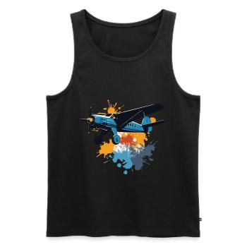 Model Airplane Pilot Airplane Hobby Design - Men's Premium Organic Tank Top - black - Front - Michal (187cm)