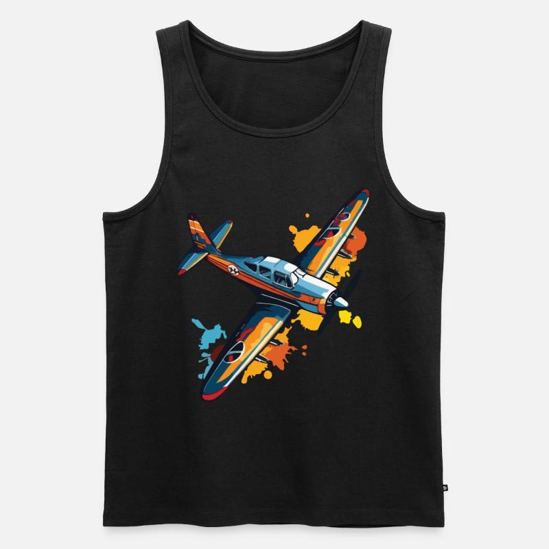Modellflugzeug Pilot Flugzeug Hobby Design - Männer Premium Bio Tank Top - Schwarz