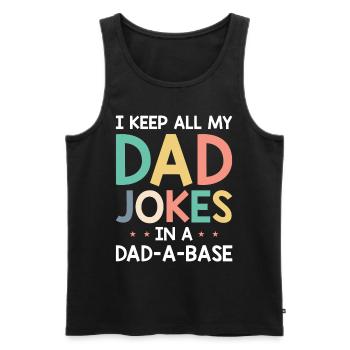 Dad Jokes Database Retro-t-shirt - Männer Premium Bio Tank Top - Schwarz - Vorne - AI Model Male 178 light (178cm)