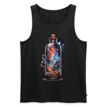 Magischer Weltraum in Flasche Boho Ästhetik - Männer Premium Bio Tank Top - Schwarz - Vorne - Michal (187cm)
