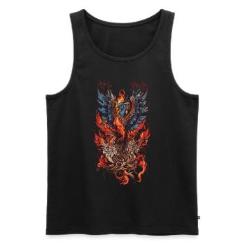 Ikonisches Fabelwesen Phönix Vogel Streetwear - Männer Premium Bio Tank Top - Schwarz - Vorne - AI Model Male 178 light (178cm)