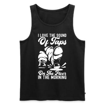 Stepptanz Stepptänzer - Männer Premium Bio Tank Top - Schwarz - Vorne - AI Model Male 178 light (178cm)